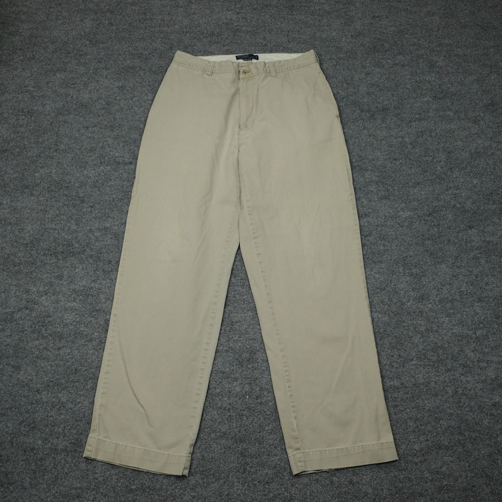 Polo Ralph Lauren Jeans Mens 35x32 Tan Philip Pant Classic Chino Cotton Twill